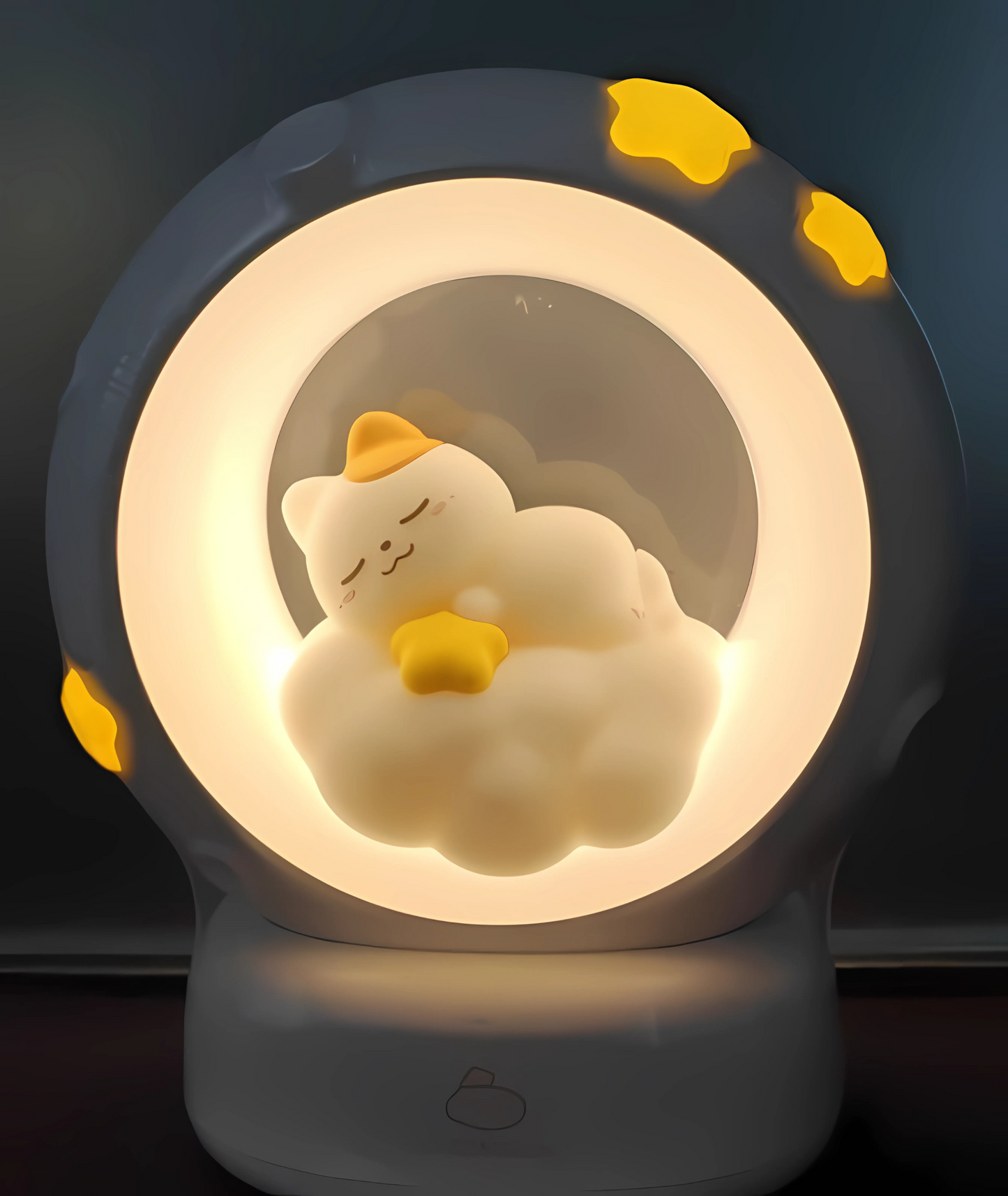 Nostalgic cat and moon light