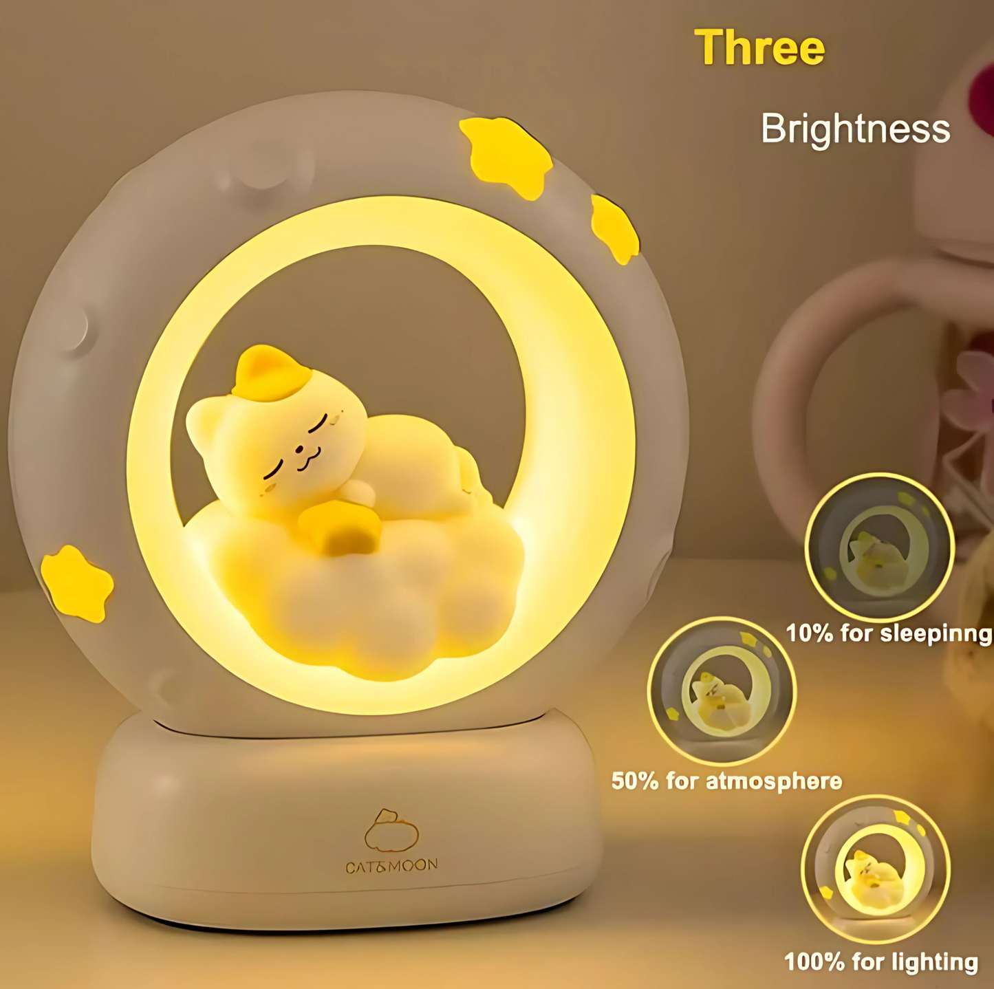 Nostalgic cat and moon light