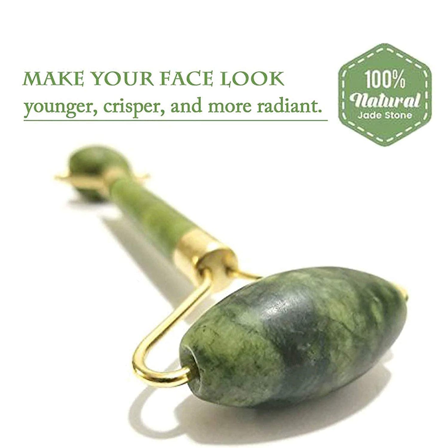 Nostalgic Facial Massager Jade Roller & Gua Sha Tool : Jawline+Glow