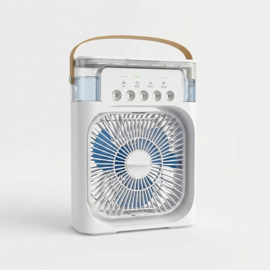 Nostalgic Mini Portable Air Cooler with Mist & LED : Personal Cooling Anywhere