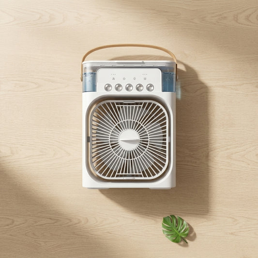 Nostalgic Mini Portable Air Cooler with Mist & LED : Personal Cooling Anywhere